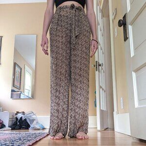 Floral Wide-Leg Pants